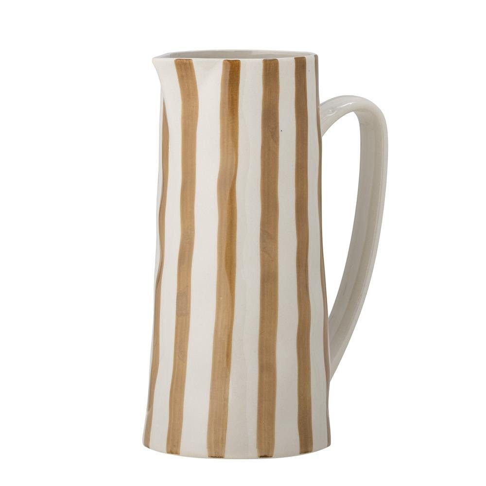 Bloomingville Wasserkrug Begonia Krug, Steingut Braun 1,3 L Wasserkrug dänisches Design