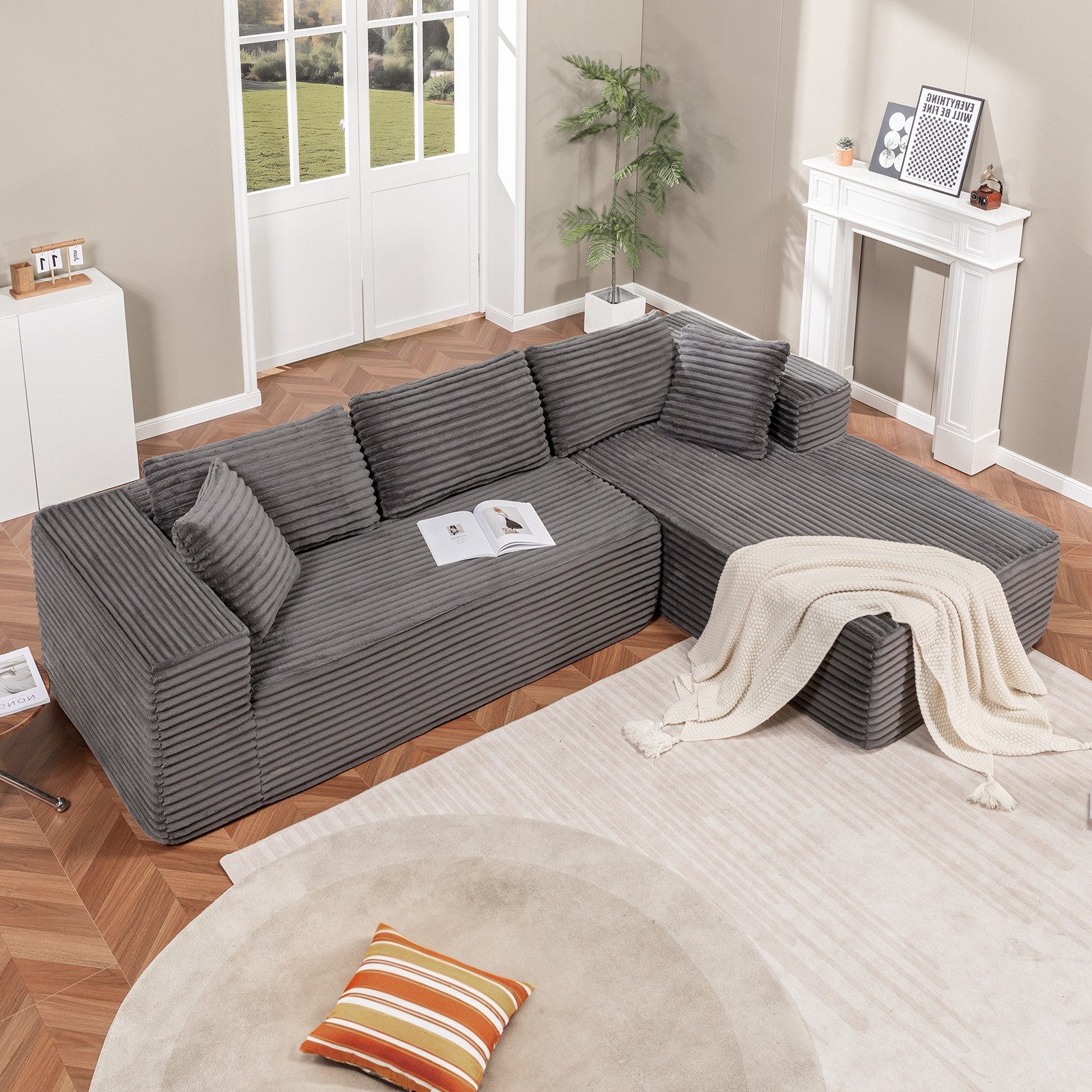 COMHOMA Sofa Big-Sofa, L-förmige Sofa, Couch günstig online kaufen