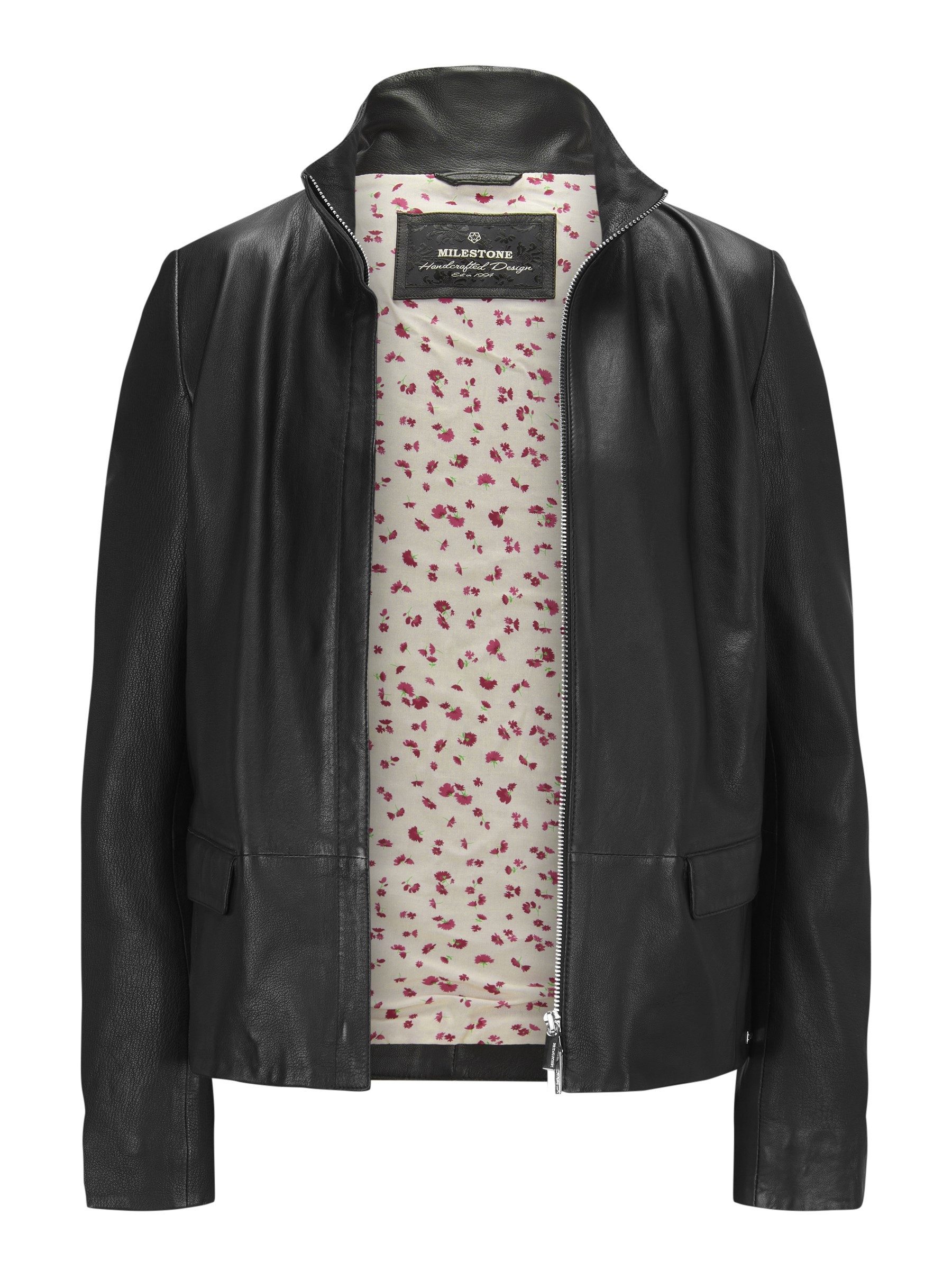 Milestone Lederjacke MSKreta mit Zwei-Wege-Reißverschluss aus Lammleder günstig online kaufen