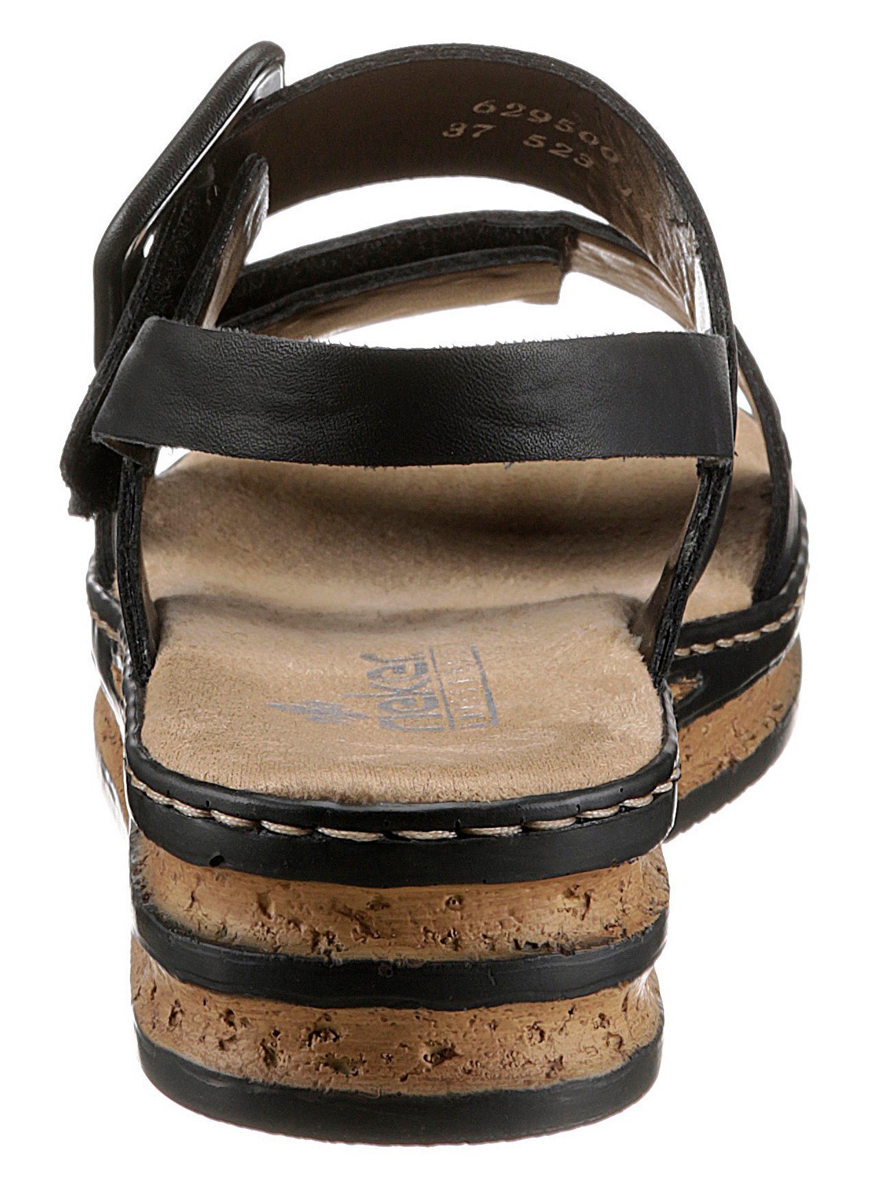 Schuhe Sandaletten Rieker Keilsandalette mit modischer Schmuckspange