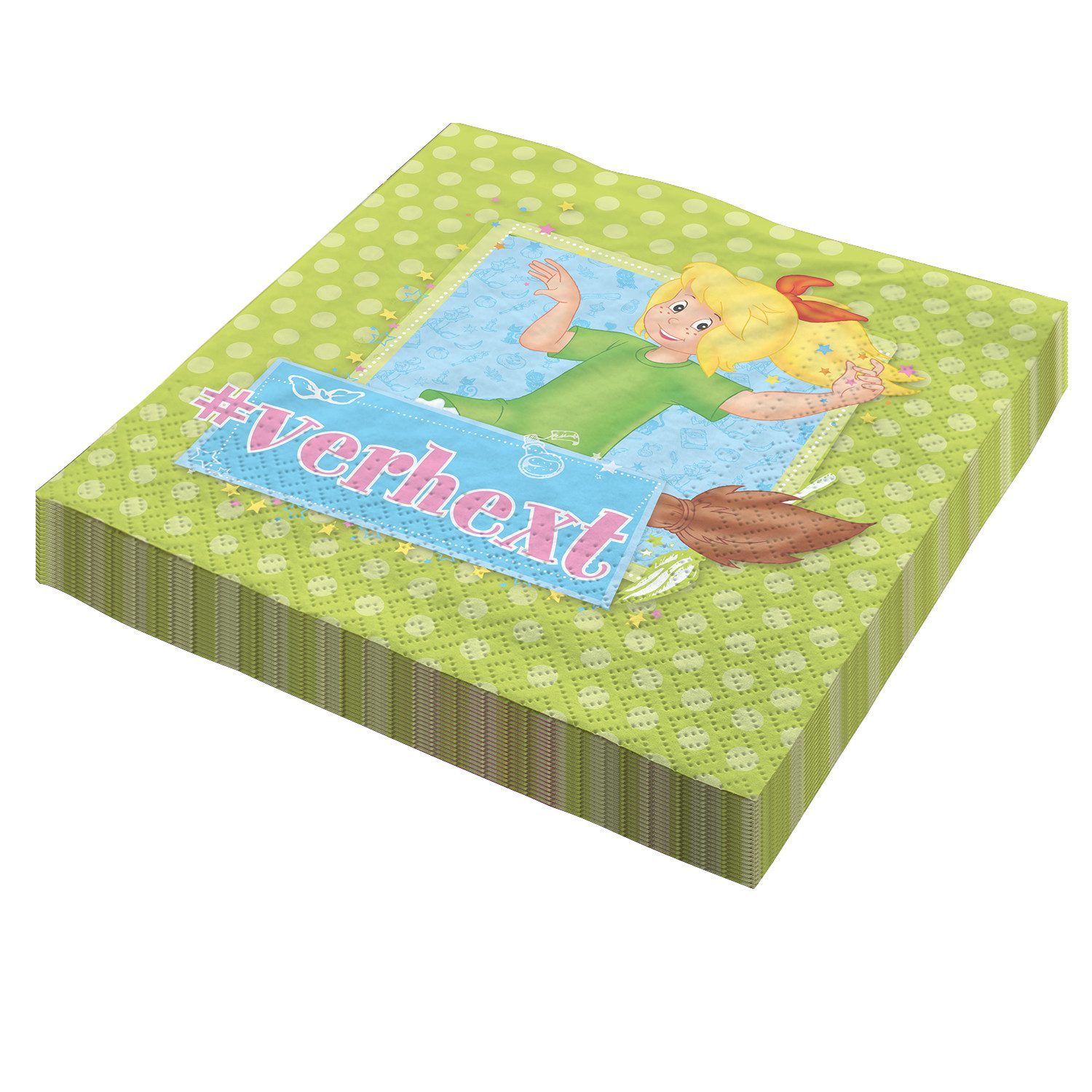 Party Factory Papierserviette Bibi Blocksberg Servietten 33x33 cm 20er-Pack, (20 St), Einweg