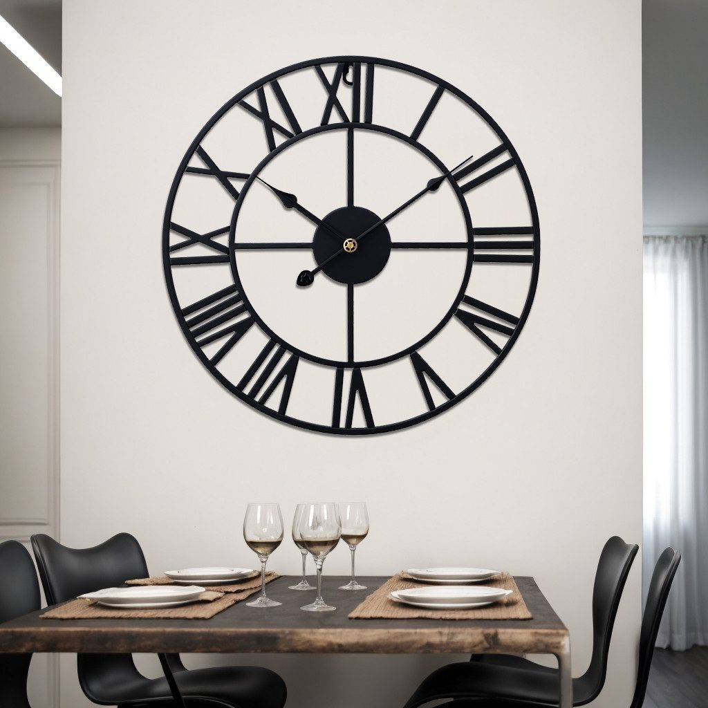 DARDVORLAG Wanduhr mit Römischen Ziffern, Vintage Metall Wanduhr (aus Metal günstig online kaufen