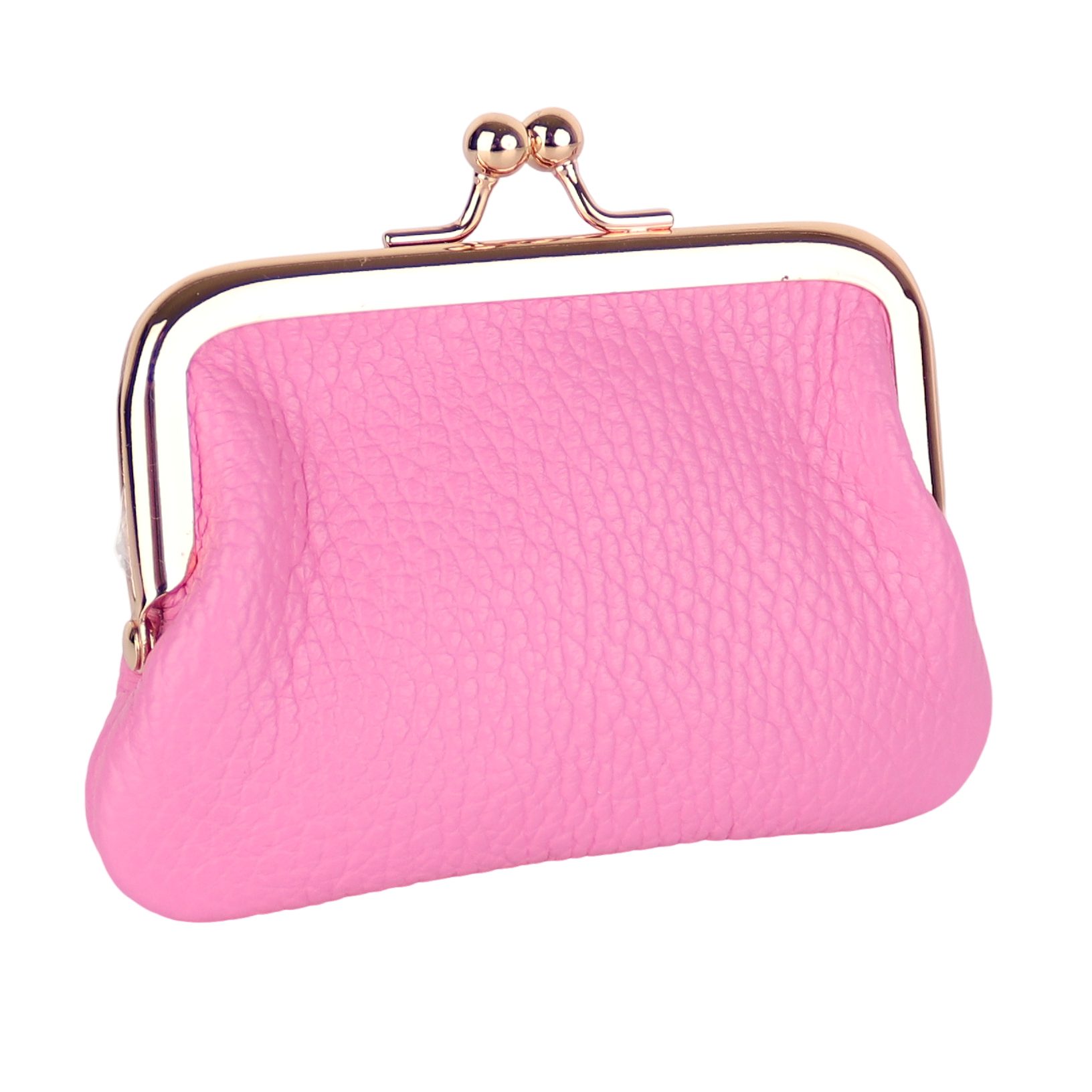 MIRROSI Mini Geldbörse Kleines Mittelgroßes Portemonnaie MADE IN ITALY Echtleder (11x7,5x2cm BxHxT), (Goldfarbene Klippverschluss-Knipsbörse), viele tolle Trendfarben zur Auswahl