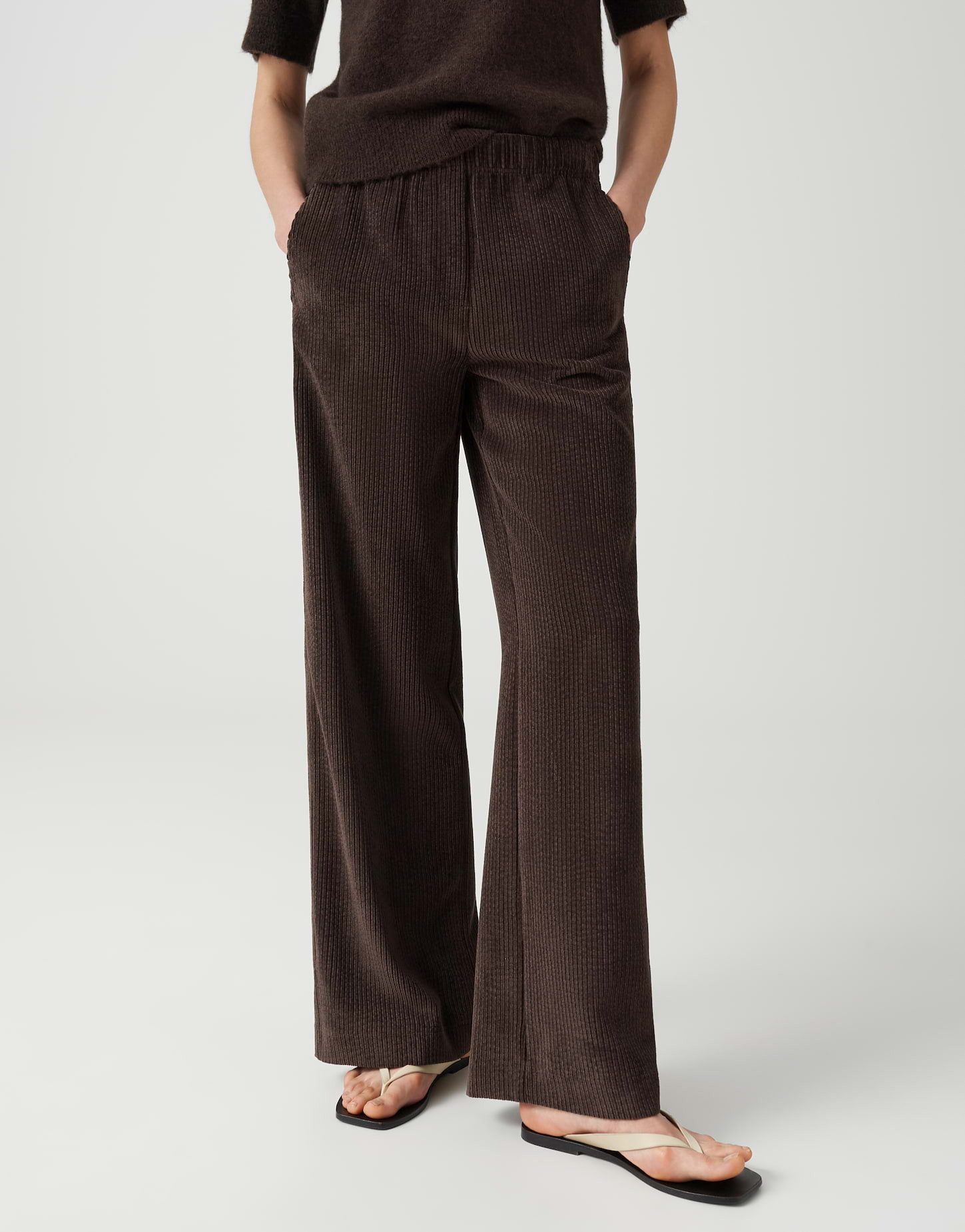 OPUS Cordhose MILENI URBAN komfortable Wide Leg Pants aus Cord vorverlegte Seitennaht