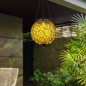 Globo LED Solarleuchte, Leuchtmittel inklusive, Kaltweiß, Tageslichtweiß, Solarlampen für Außen Pendelleuchte Gartendeko für draußen