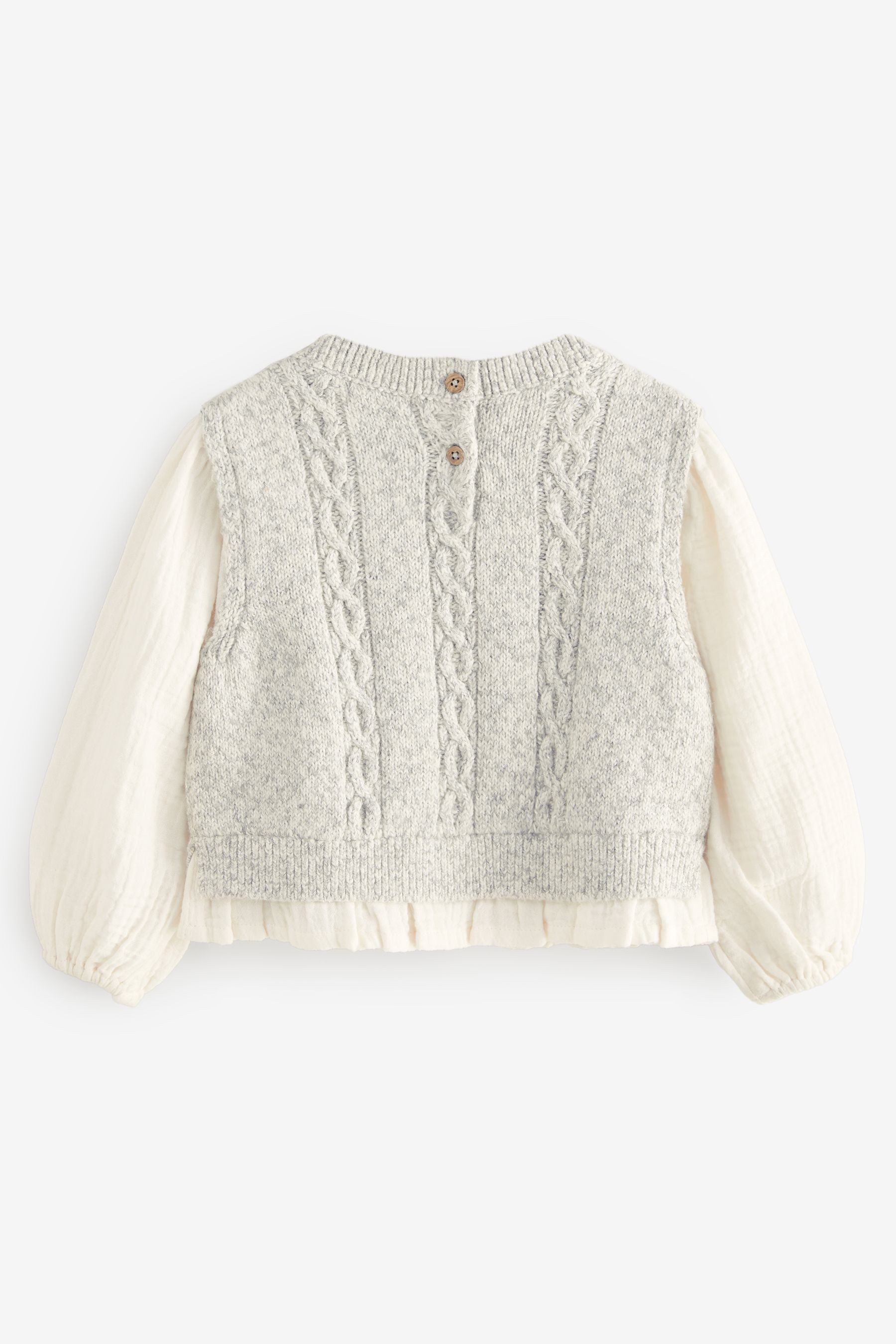 Next 2-in-1-Pullover Strickpullover mit Hemdlage (1-tlg)
