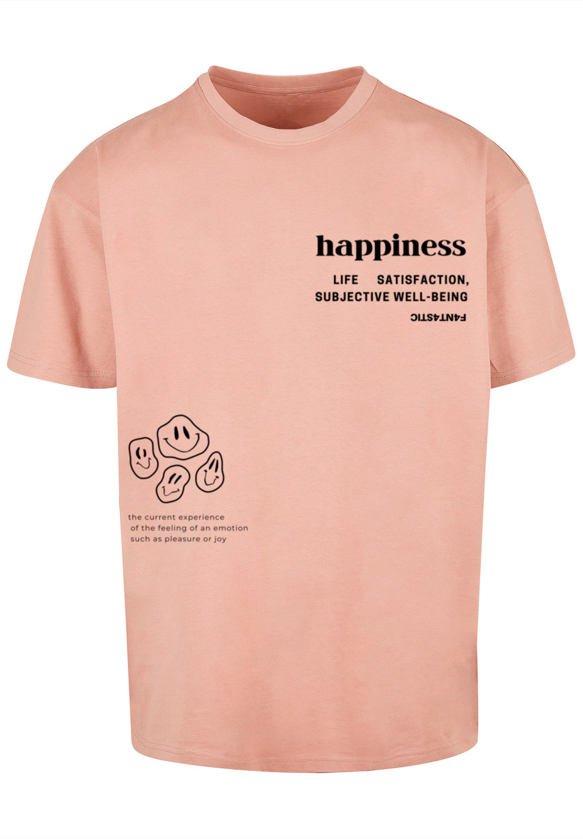 F4NT4STIC T-Shirt happiness OVERSIZE TEE amber Print