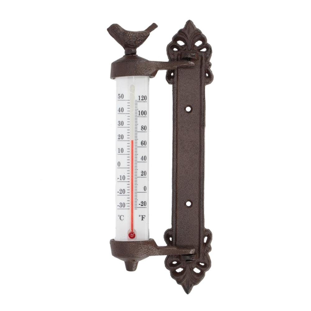 Linoows Dekoobjekt Thermometer, Außenthermometer, Fenster-Thermometer, Wandthermometer mit Celsius und Fahrenheit