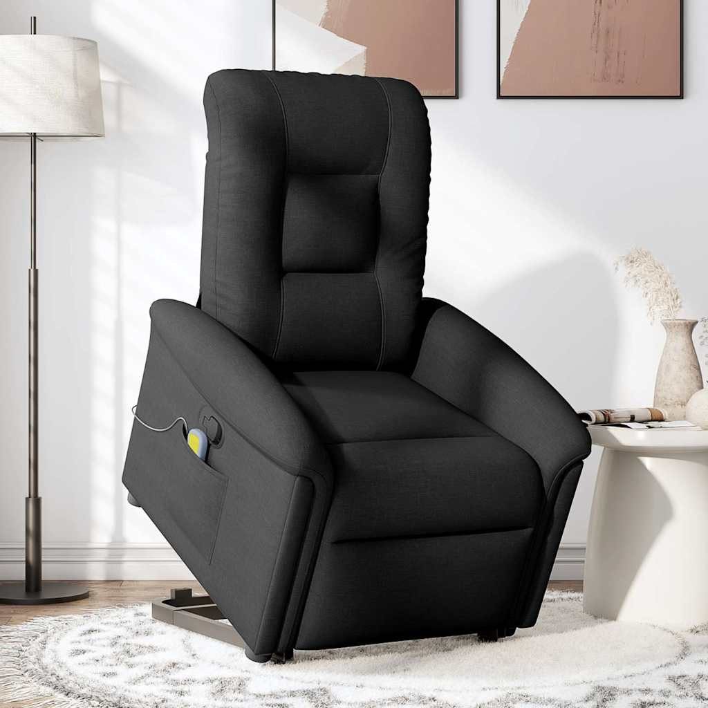 vidaXL Sessel Massagesessel mit Aufstehhilfe Schwarz günstig online kaufen