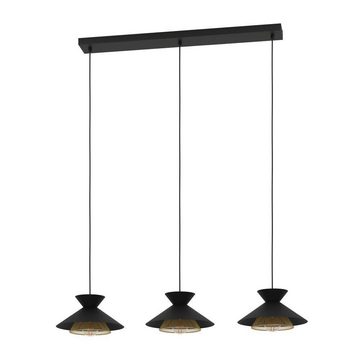 EGLO Hängeleuchte GRIZEDALE, ohne Leuchtmittel, Pendelleuchte, Esszimmerlampe, Japandi-Design aus Metall in Schwarz