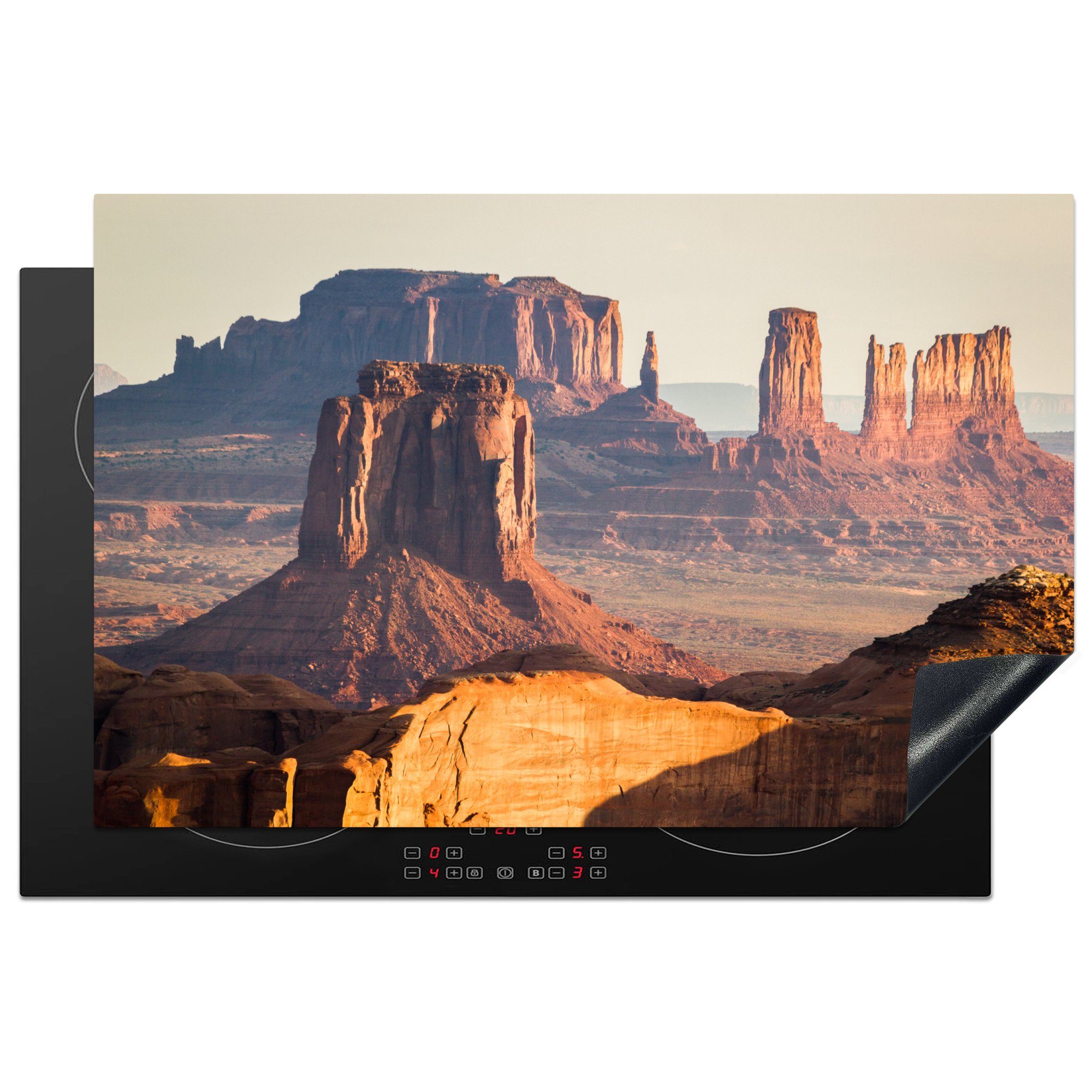 MuchoWow Herdblende-/Abdeckplatte Tafelberg in der Wüste, Vinyl, (1 tlg), 81x52 cm, Induktionskochfeld Schutz für die küche, Ceranfeldabdeckung