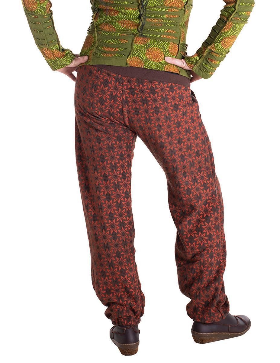 Vishes Haremshose Warme Damen Hose Blumen Haremshose ECO Fleecehose Thermoh günstig online kaufen