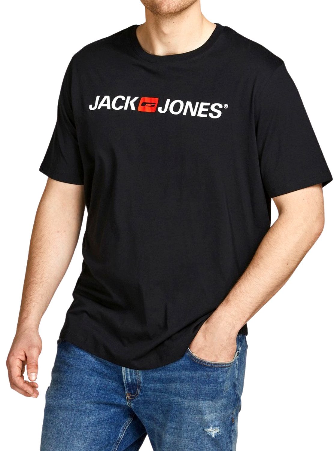 Jack & Jones Plus Print-Shirt Big Size Übergrößen T-Shirt