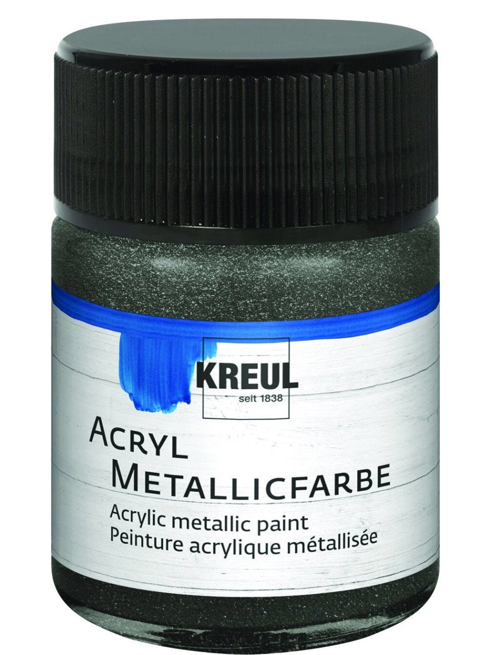 Kreul Metallglanzfarbe Kreul Acryl Metallicfarbe anthrazit 50 ml