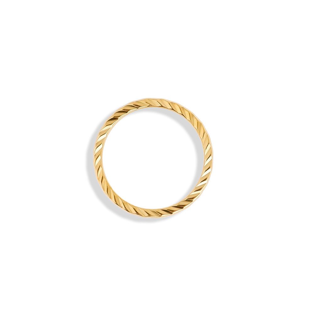 Fingerring aus Edelstahl mit Facetten Schliff