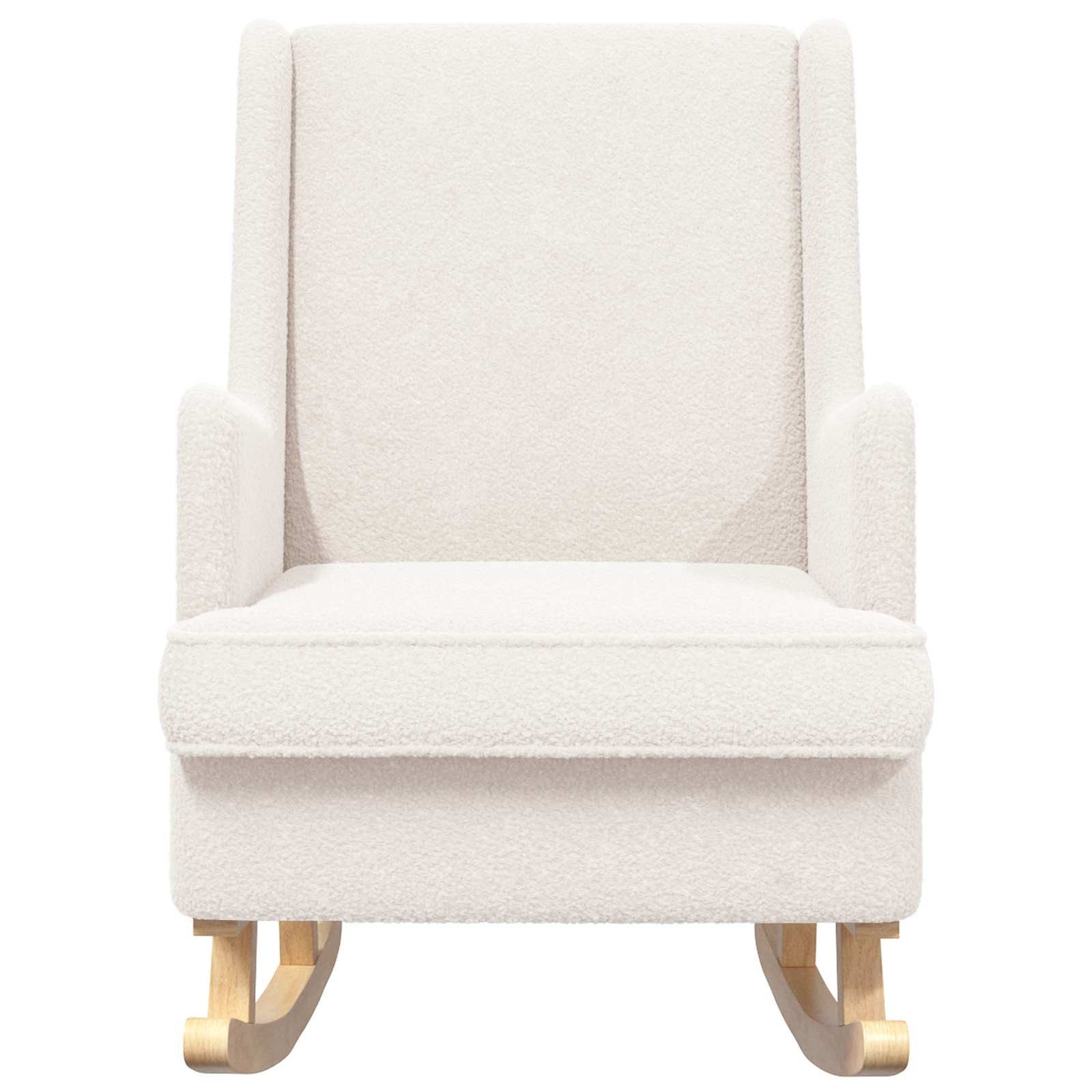 vidaXL Schaukelstuhl Schaukelstuhl Creme 62 x 80 x 85 cm Schafstoff (1 St)