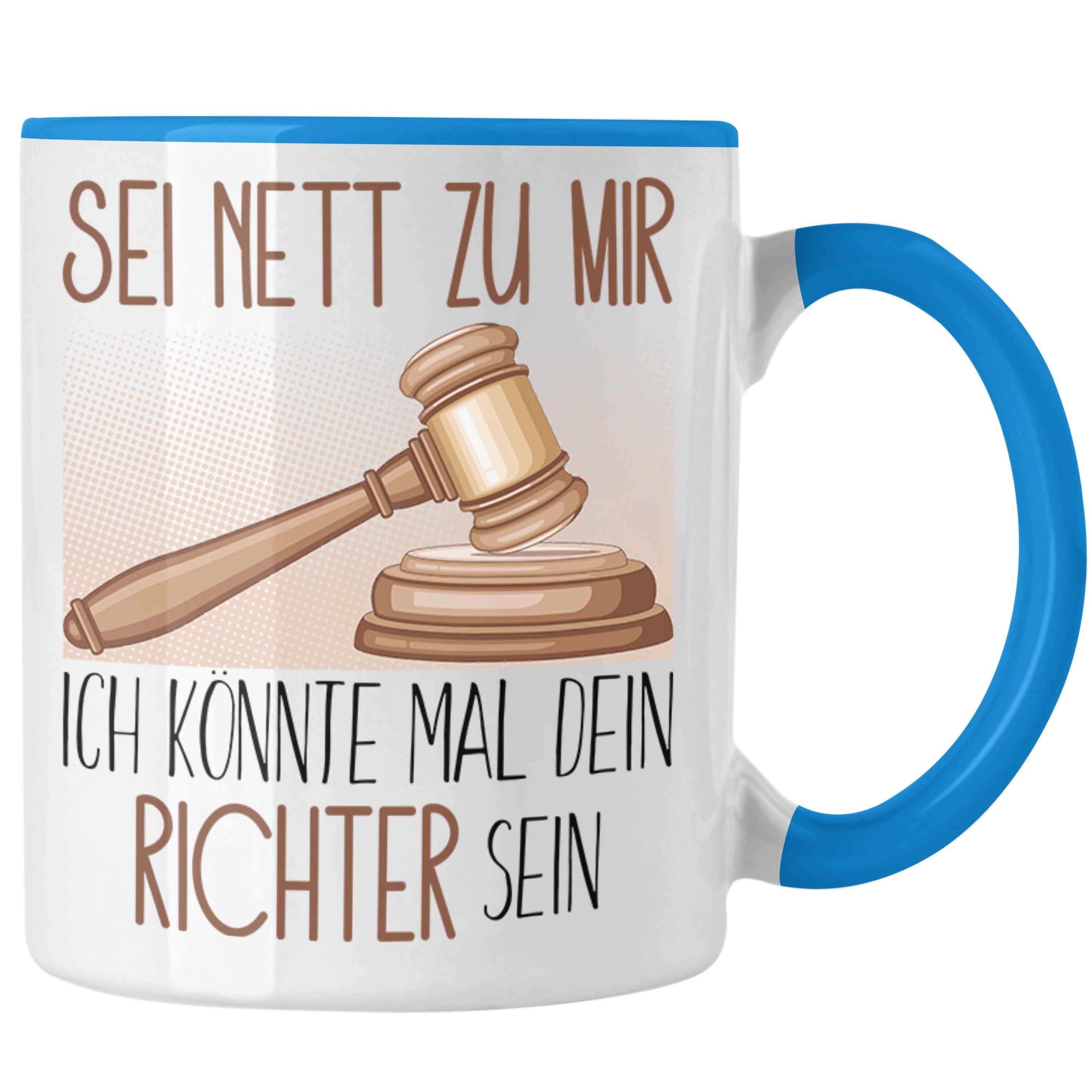 Jura Geschenkidee Studium Tasse Blau Spr Richter Trendation Geschenk Tasse Angehender Jurist