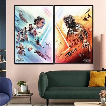 TPFLiving Kunstdruck (OHNE RAHMEN) Poster - Leinwand - Wandbild, Disney Marvel - Star Wars - Impressionen - Der Aufstieg von Skywalker (Leinwand Wohnzimmer, Leinwand Bilder, Kunstdruck), Leinwand bunt - Größe 20x30cm
