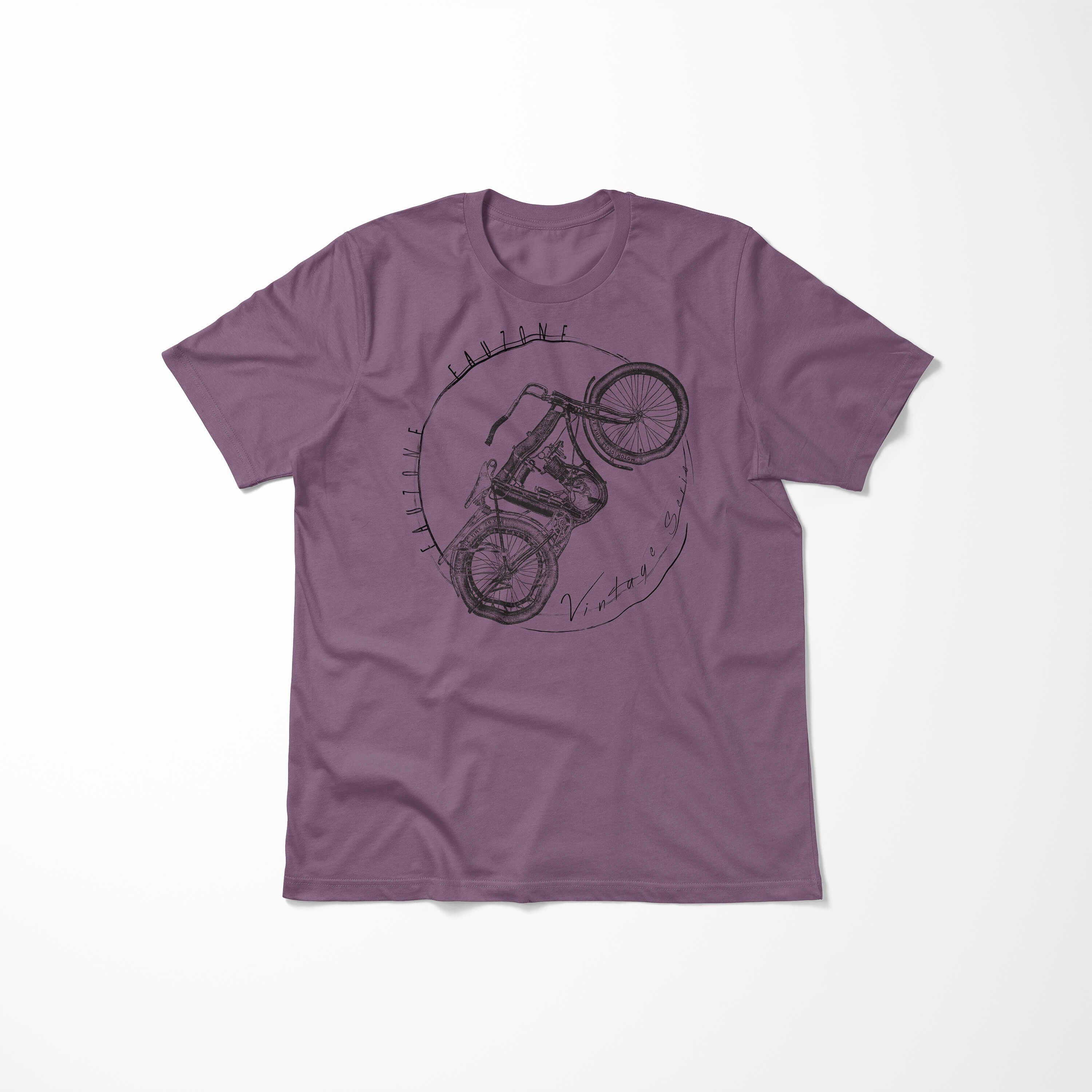 T-Shirt Herren Vintage Art Shiraz Motorrad Sinus T-Shirt