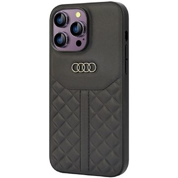 Audi Handyhülle Case iPhone 14 Pro Max Serie Q8 schwarz Echtleder Logo 6,7 Zoll, Kantenschutz