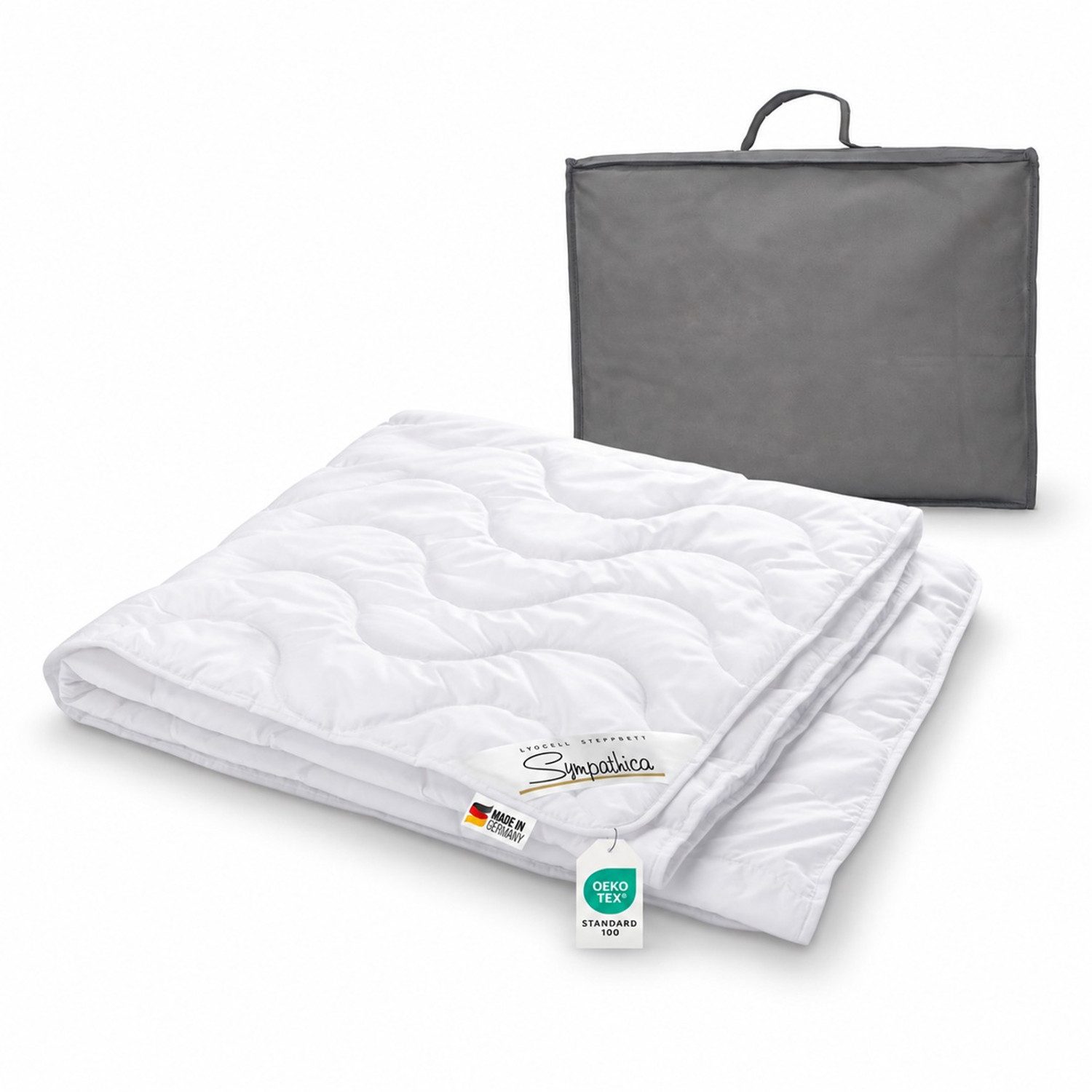 Sympathica Naturfaserbettdecke Sommerdecke Lyocell Sommer Bettdecke Sommerbett 135x200 60°C kühlend, Füllung: 100% Lyocell, Bezug: 100% Microfaser, Angenehm leicht und kühlend