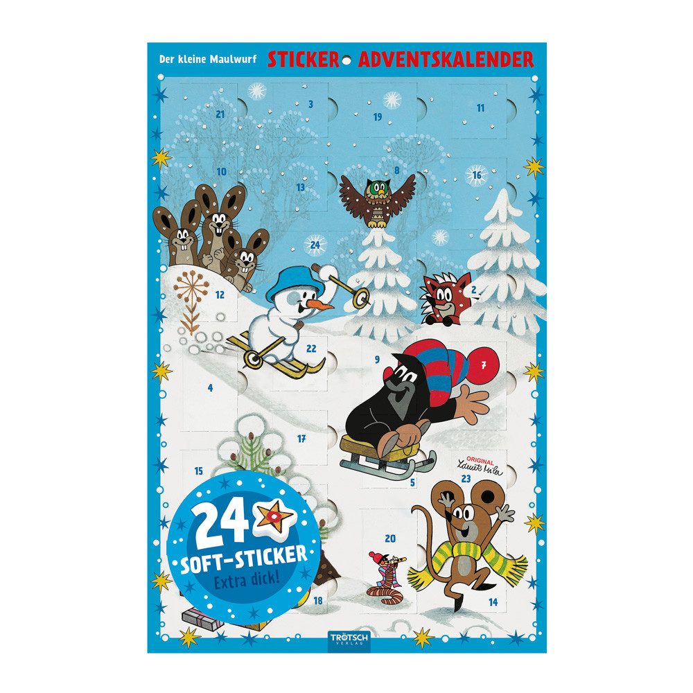 Trötsch Verlag Календари Der kleine Maulwurf - Sticker-Adventskalender