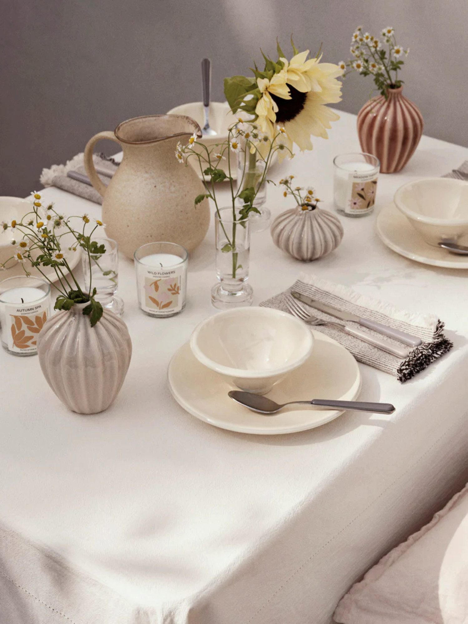 Broste Copenhagen Dekovase Broste Copenhagen Amalie Vase 3er Set Fawn