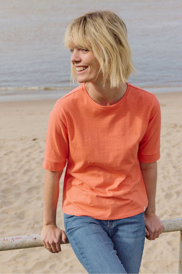 Tranquillo T-Shirt Slub Jerseyshirt Lottee aus Bio-Baumwolle GOTS-zertifizierte Bio-Baumwolle, Slub Jersey mit Struktur