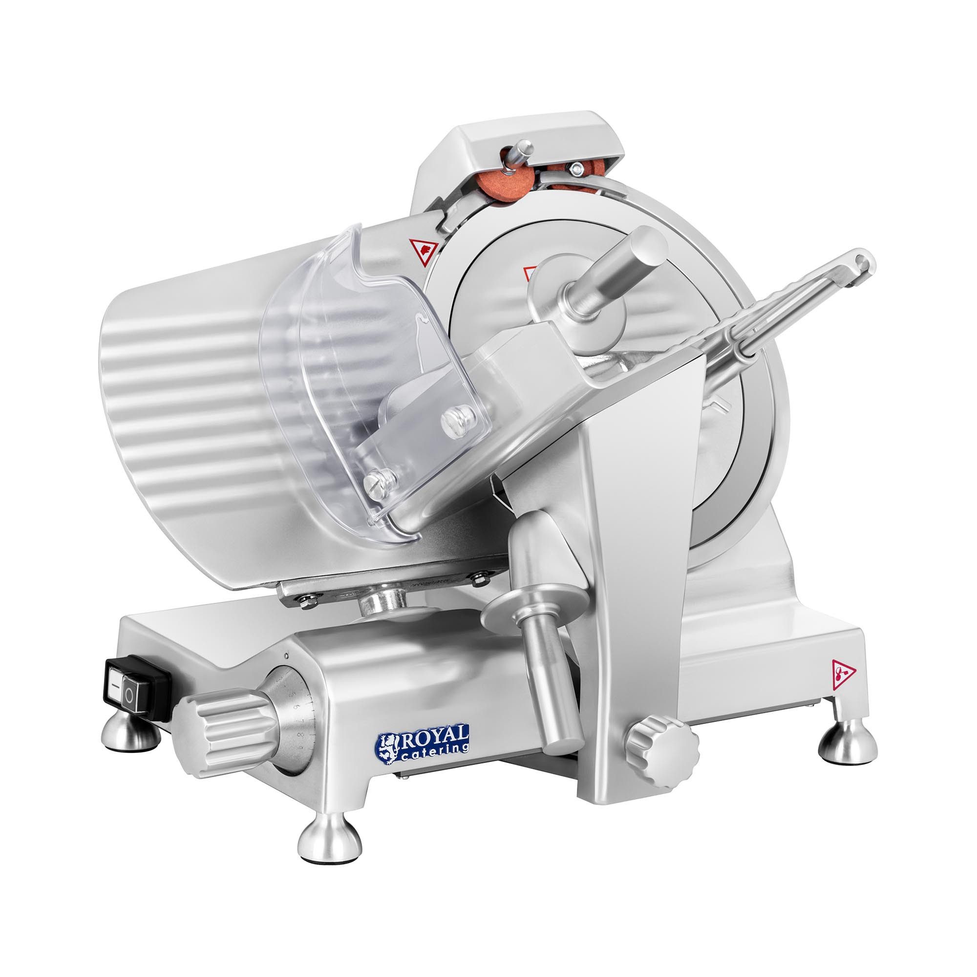Royal Catering Allesschneider Aufschnittmaschine 0 - 12 mm Ø 250 mm Schneidemaschine 180 W 300 U/min, 180 W