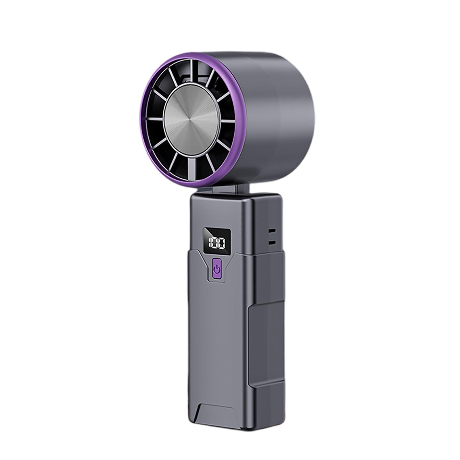 nsihing Handventilator Mini Ventilator USB Tragbarer Akku Ventilator mit LED-Anzeige faltbar, Kompakter persönlicher Ventilator mit 5 Geschwindigkeitsstufen