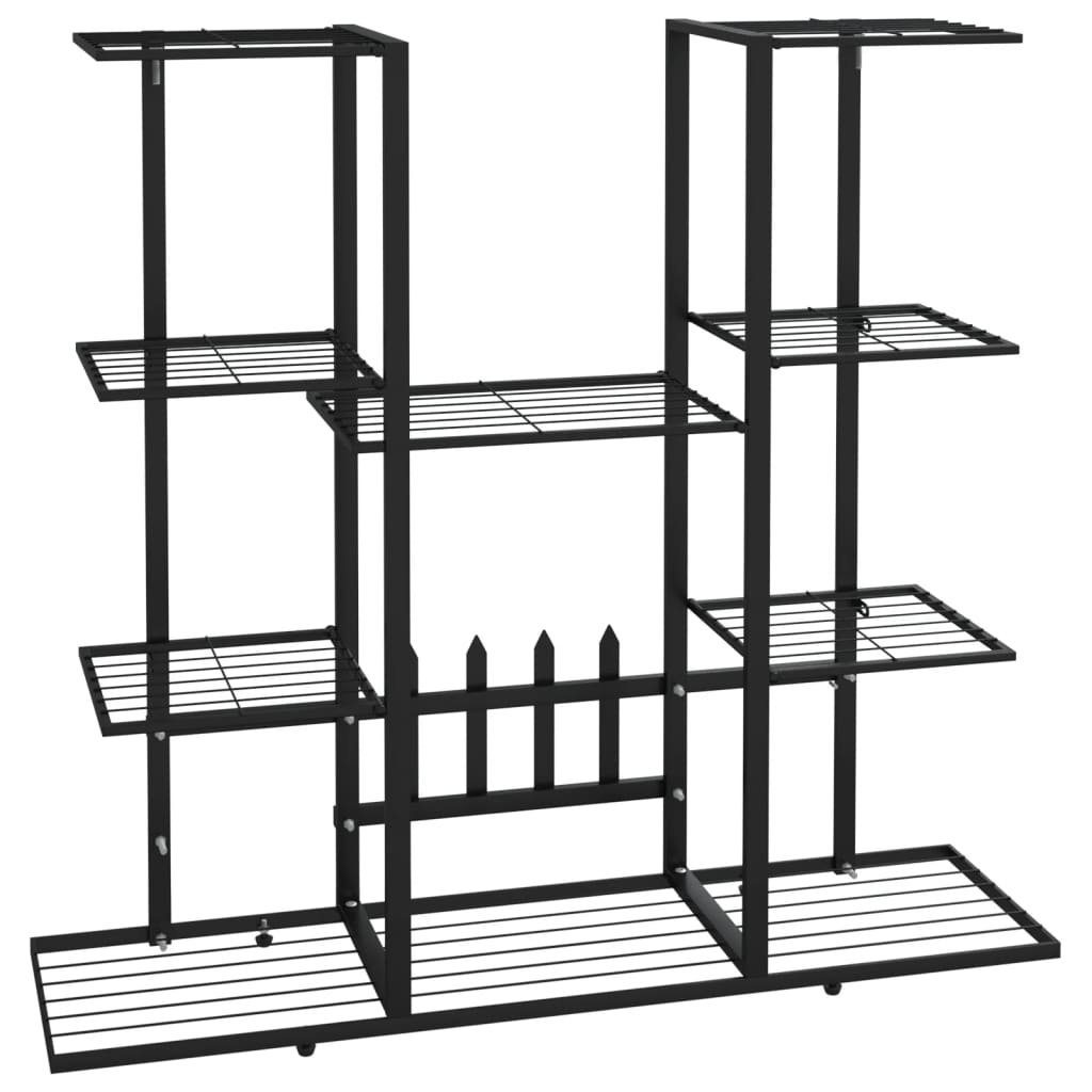 vidaXL 94,5x25x89 Blumenständer (1 cm Schwarz St) Eisen Blumenständer