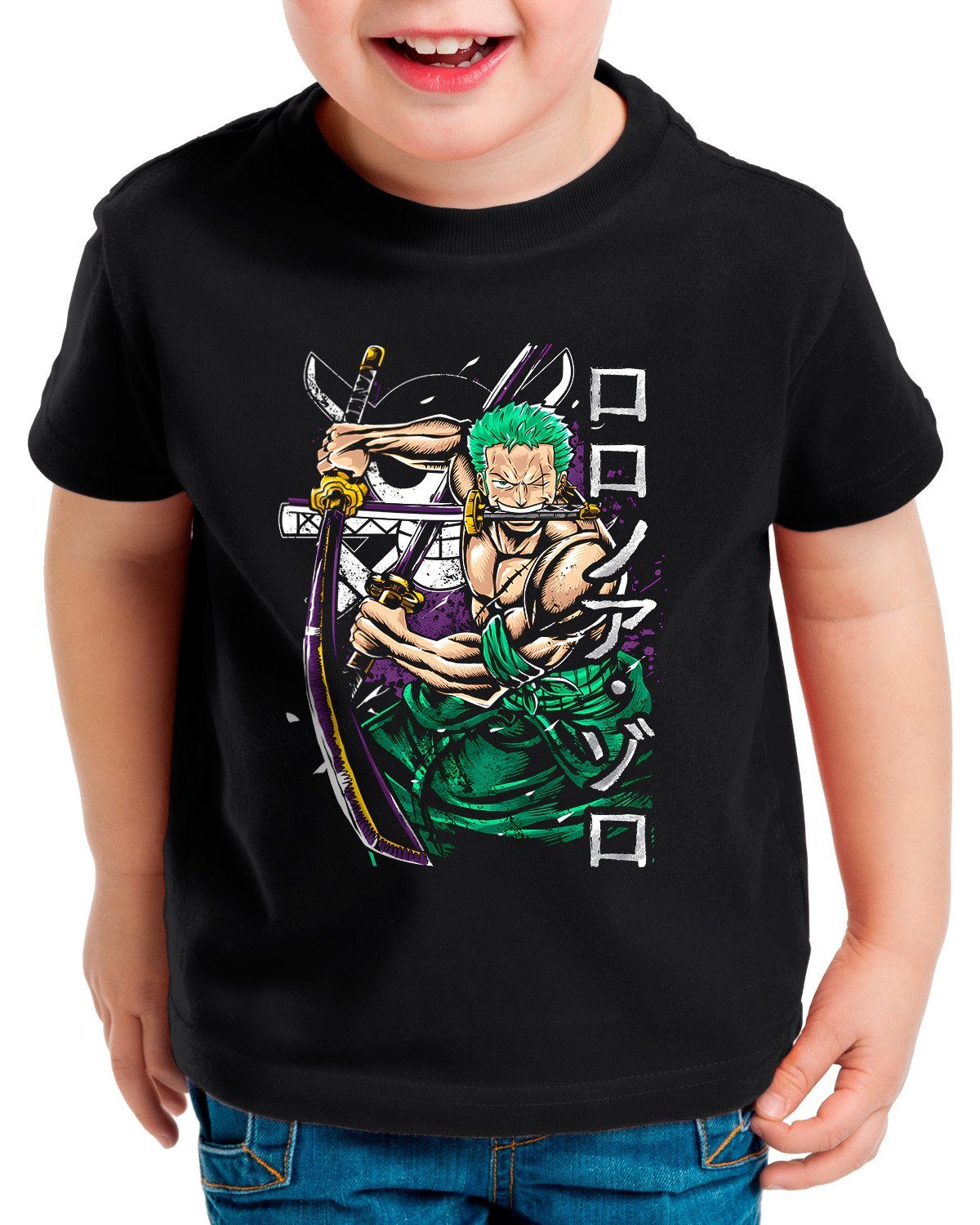 style3 T-Shirt Swordsman one piece japan anime luffy manga ruffy