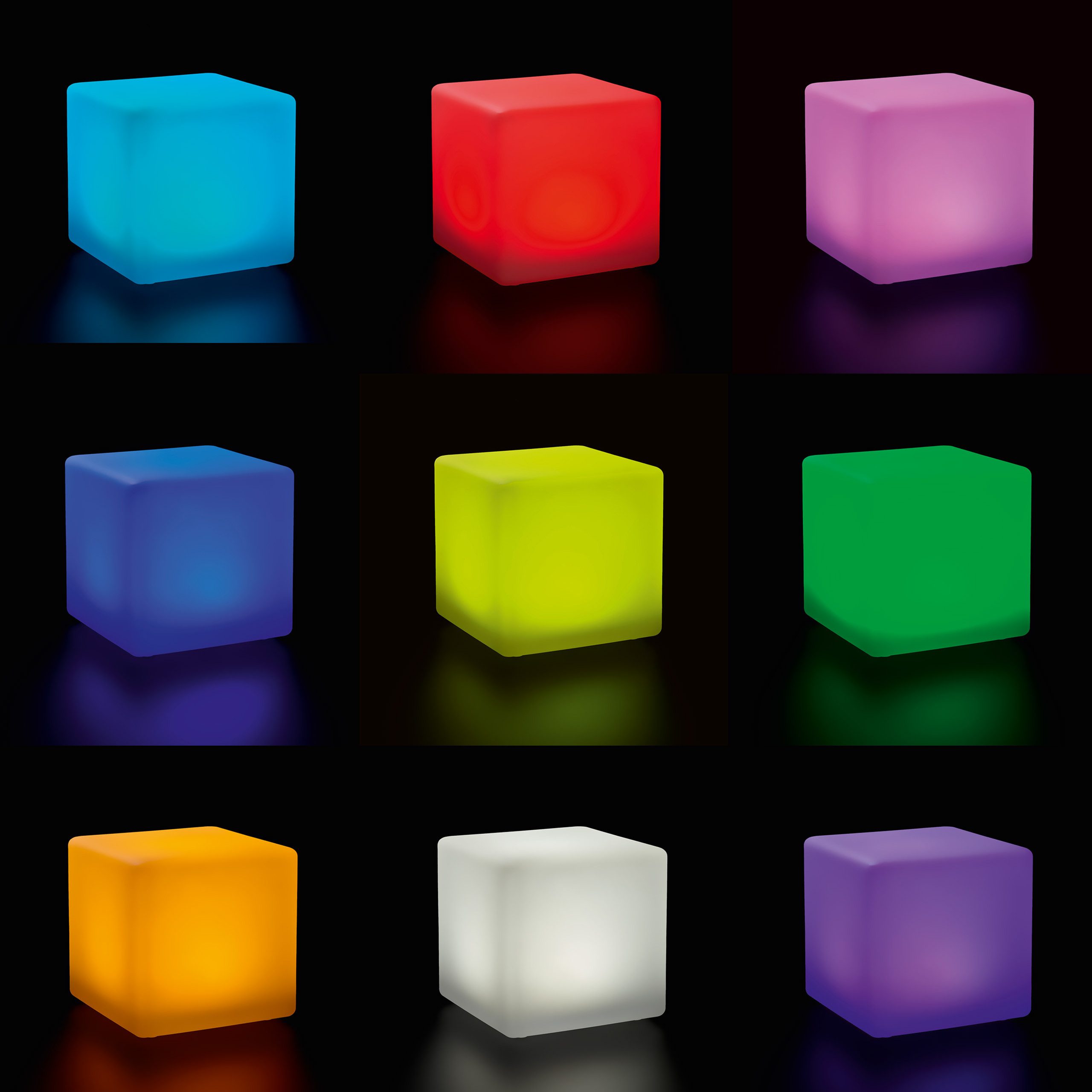 IC Gardenworld LED Solarleuchte LED Solarlampe für Außen, Solarleuchte Garten mit Farbwechsel, LED fest integriert, Warm-weiß, bernstein, rot, grün, blau, gelb, violett, türkis, rosa, Dämmerungssensor, USB & Solar, IP67 wasserdicht, RGB LED, dekorativ