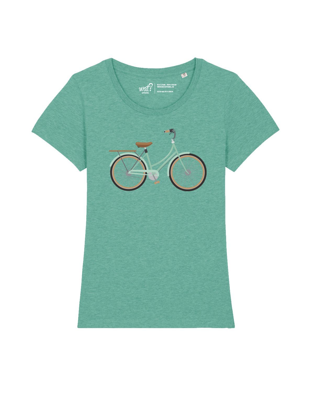 wat? Apparel Print-Shirt Mint Bike (1-tlg) grün meliert