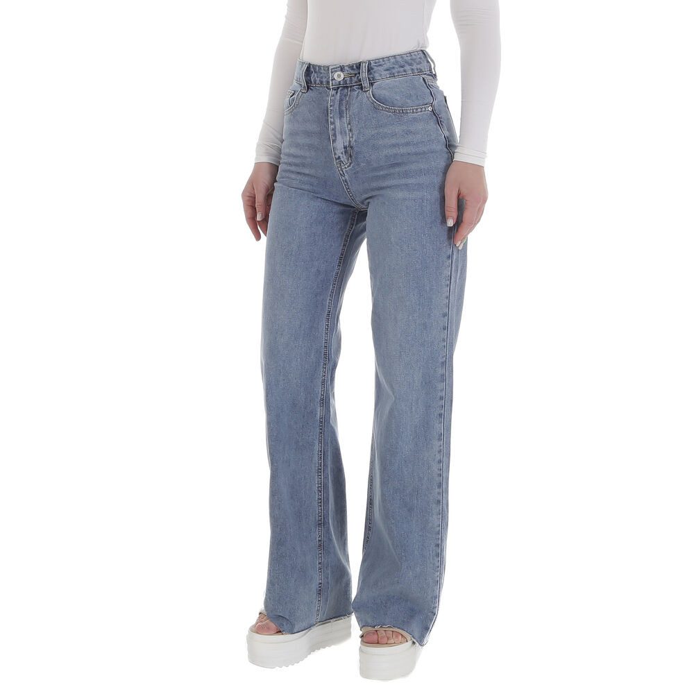 Ital-Design Weite Jeans Hohe Taille Jeans günstig online kaufen