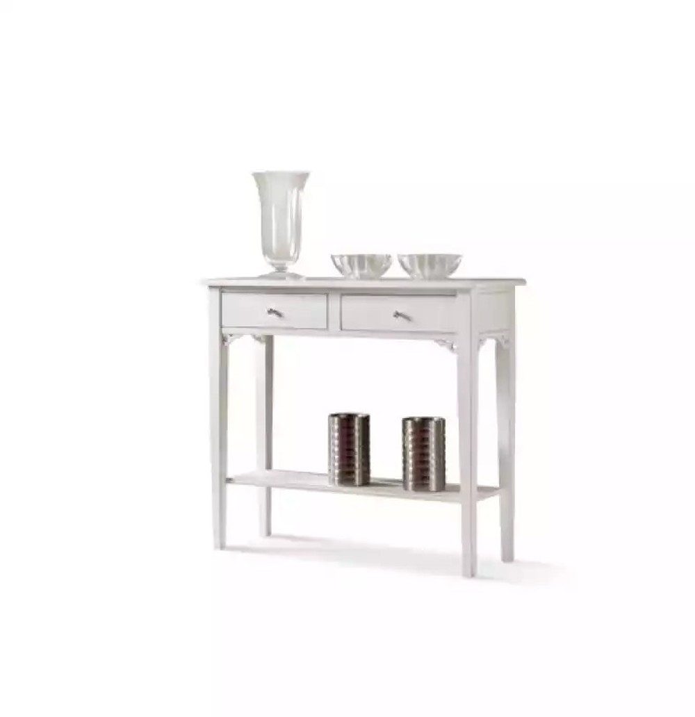 JVmoebel Konsolentisch Italienische Holzkonsole in Weiß mit Schubladen und Einlegebrett (Packung, 1-St., 1x nur Konsole), Made in Italy