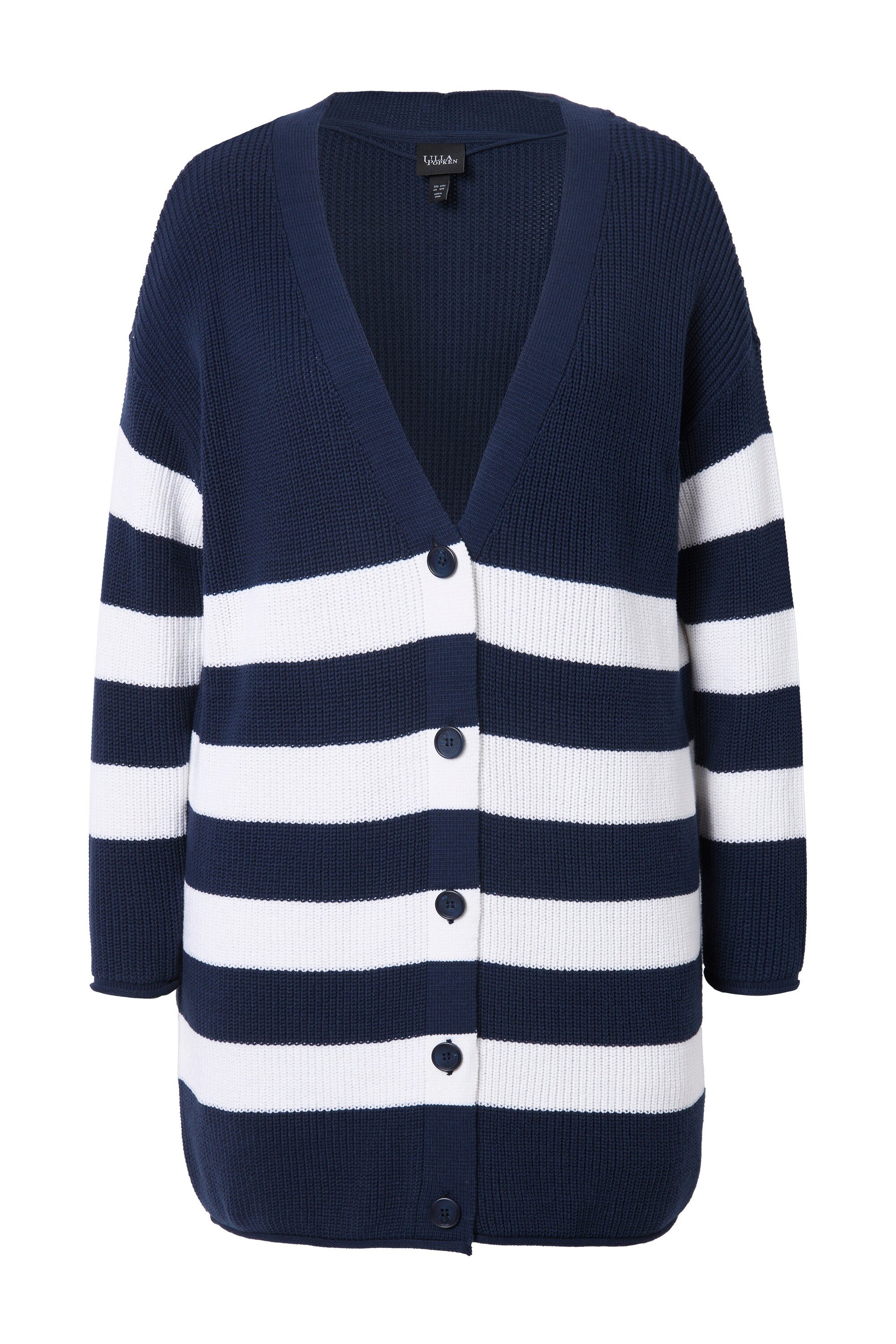 Ulla Popken Strickjacke Strickjacke Streifen Boxy günstig online kaufen