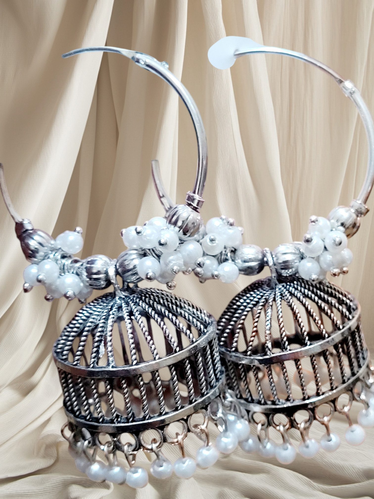PfauGermany Paar Ohrhänger JUMKHA Bali Beads Cage (2-tlg)