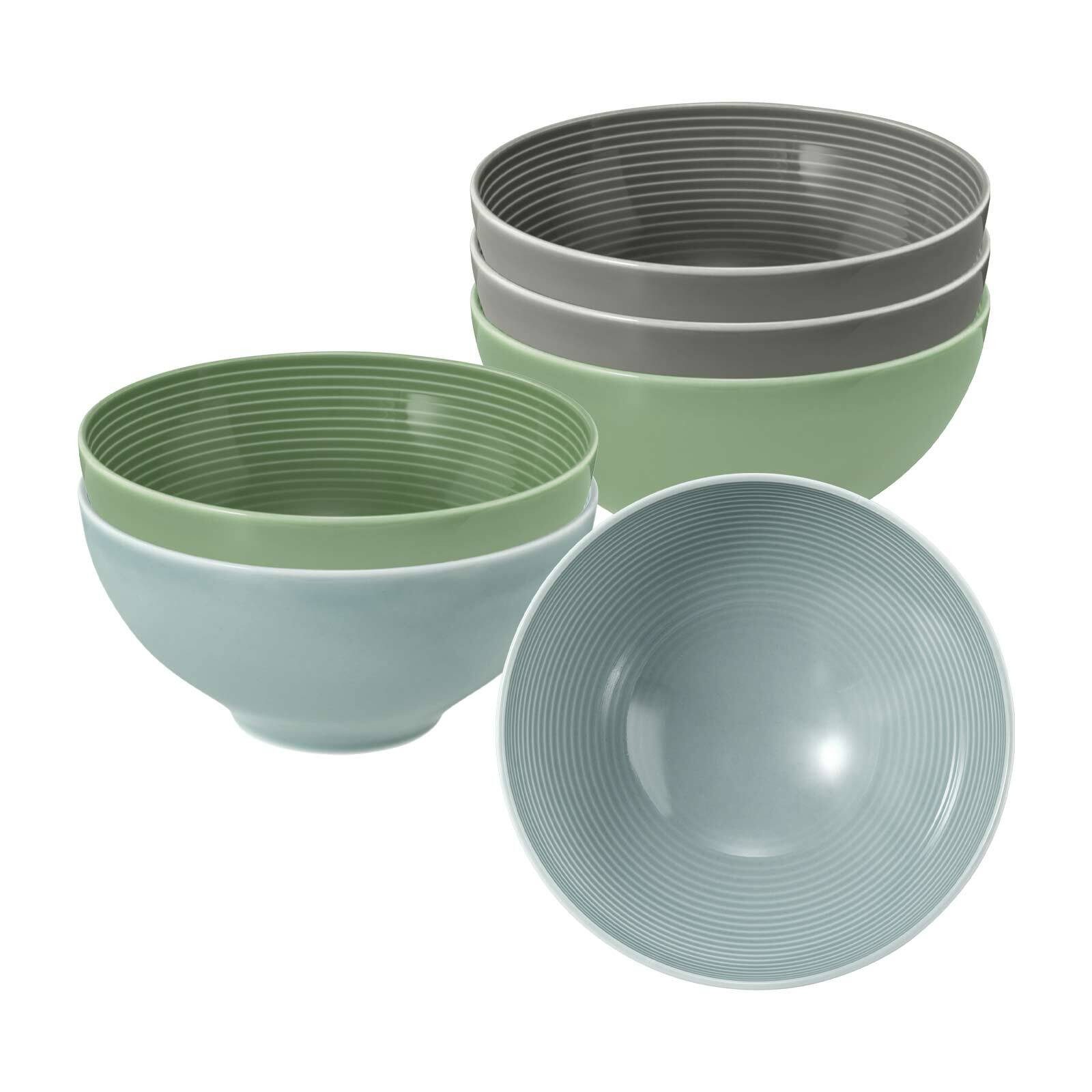 Seltmann Weiden Schale Beat Color Glaze Müslischalen ø 15,7 cm 6er Set, Porzellan, (6 Schalen, 6-tlg)