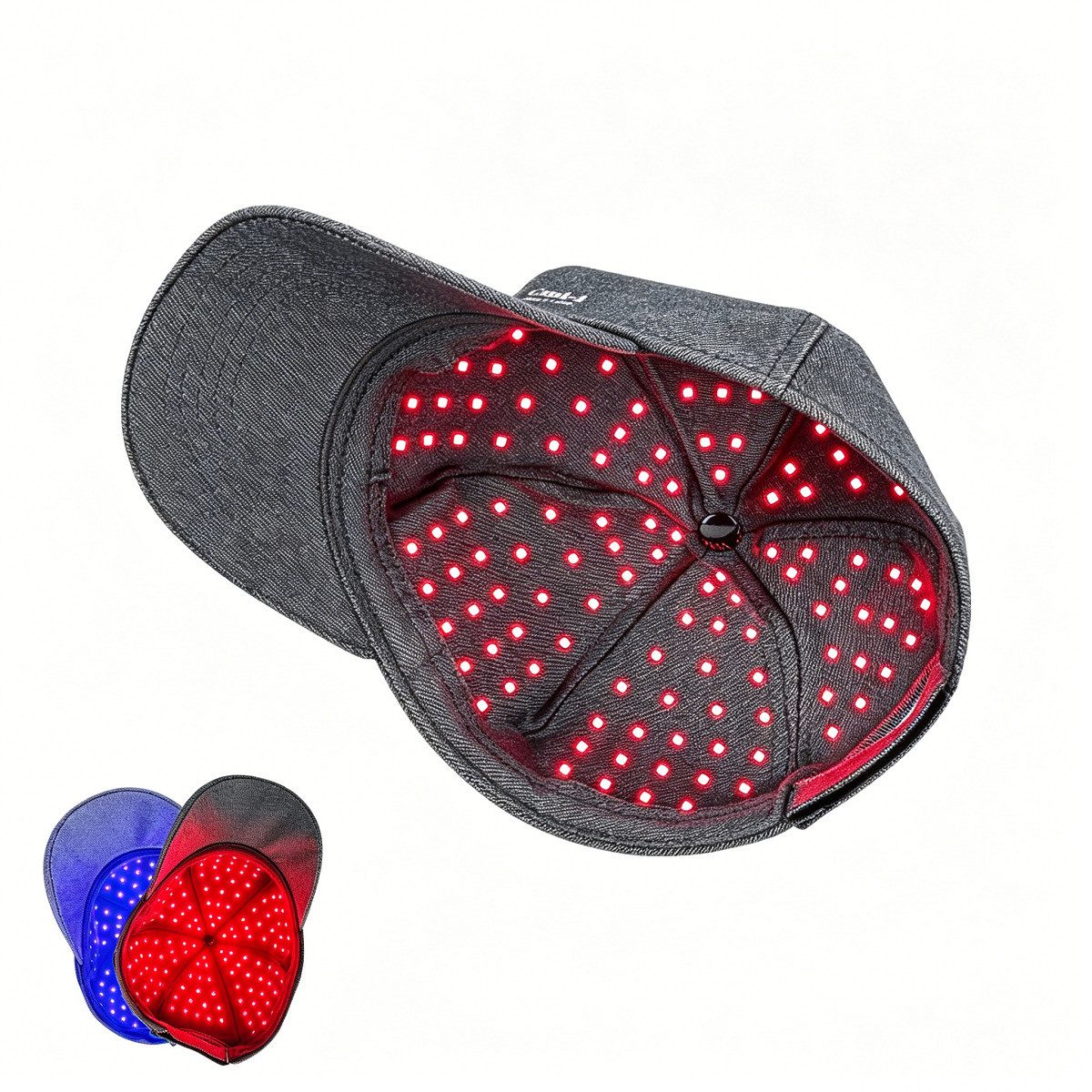COOL-i ® Infrarotlampe Rotlicht-Haarwuchshaube–Infrarot- & Blaulichttherapie für die Kopfhaut, Kabellose,158 LEDs, wiederaufladbar, Timer, für Männer & Frauen