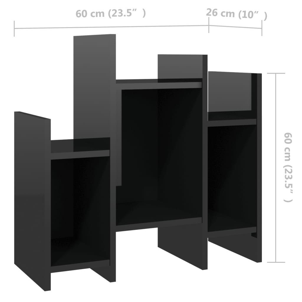 möbelando Ablageregal LxBxH: cm, 3006941, in 26x60x60 Hochglanz-Schwarz