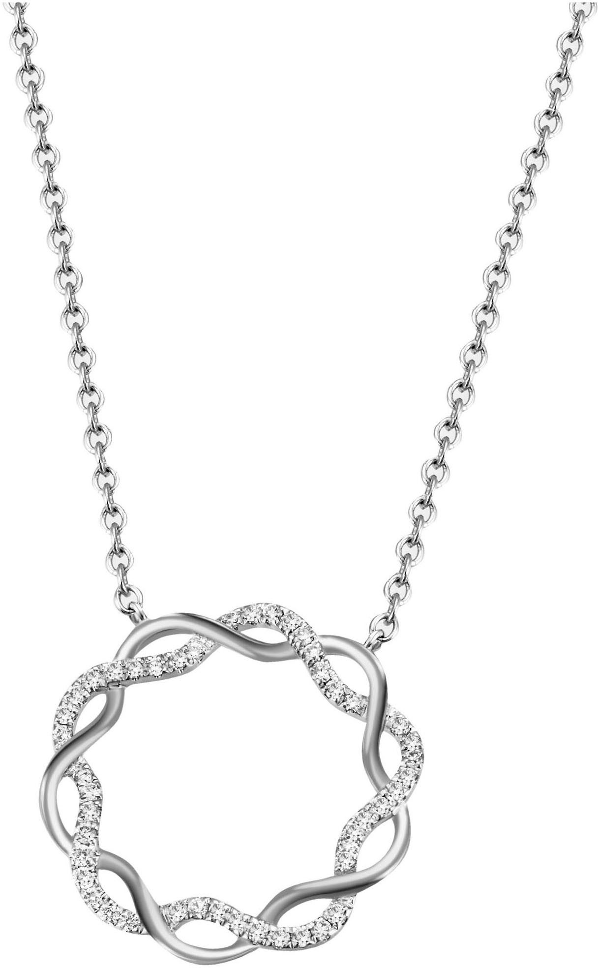 Kette mit Anhänger Schmuck Geschenk Silber 925 Halsschmuck Halskette Kreis Infinity