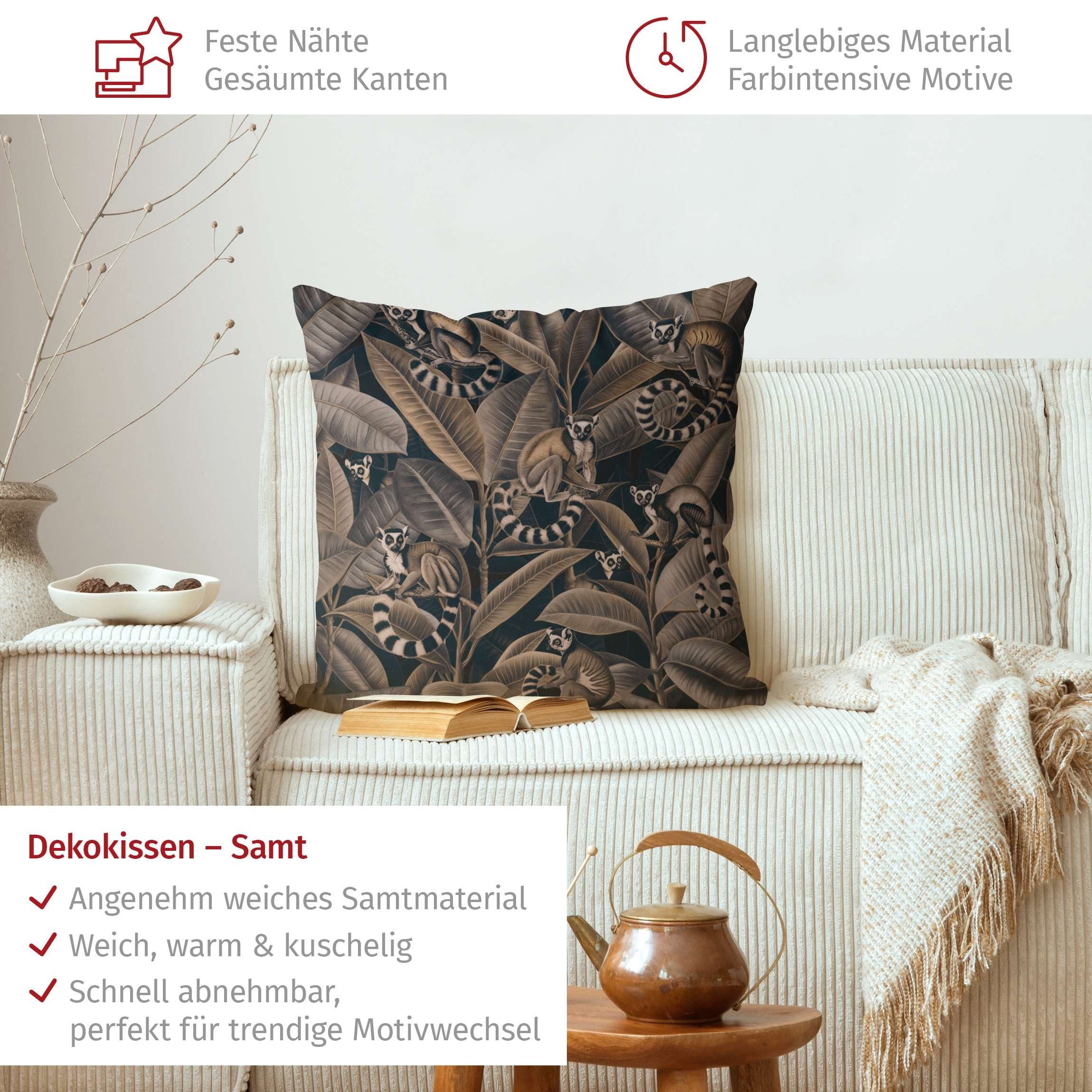 Bilderdepot24 Dekokissen drinnen Kissenhülle/ Sofakissen/ Zierkissen Kissenhülle braun Tiere Tr, Bezug mit / ohne Füllung Zierkissen Outdoor Sofa Bett
