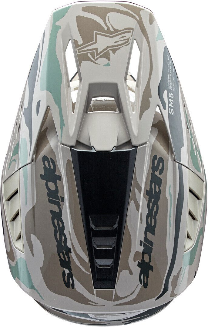 Alpinestars Motocrosshelm S-M5 Mineral 2024 Motocross Helm, Notfallsystem-polsterung (eqrs)