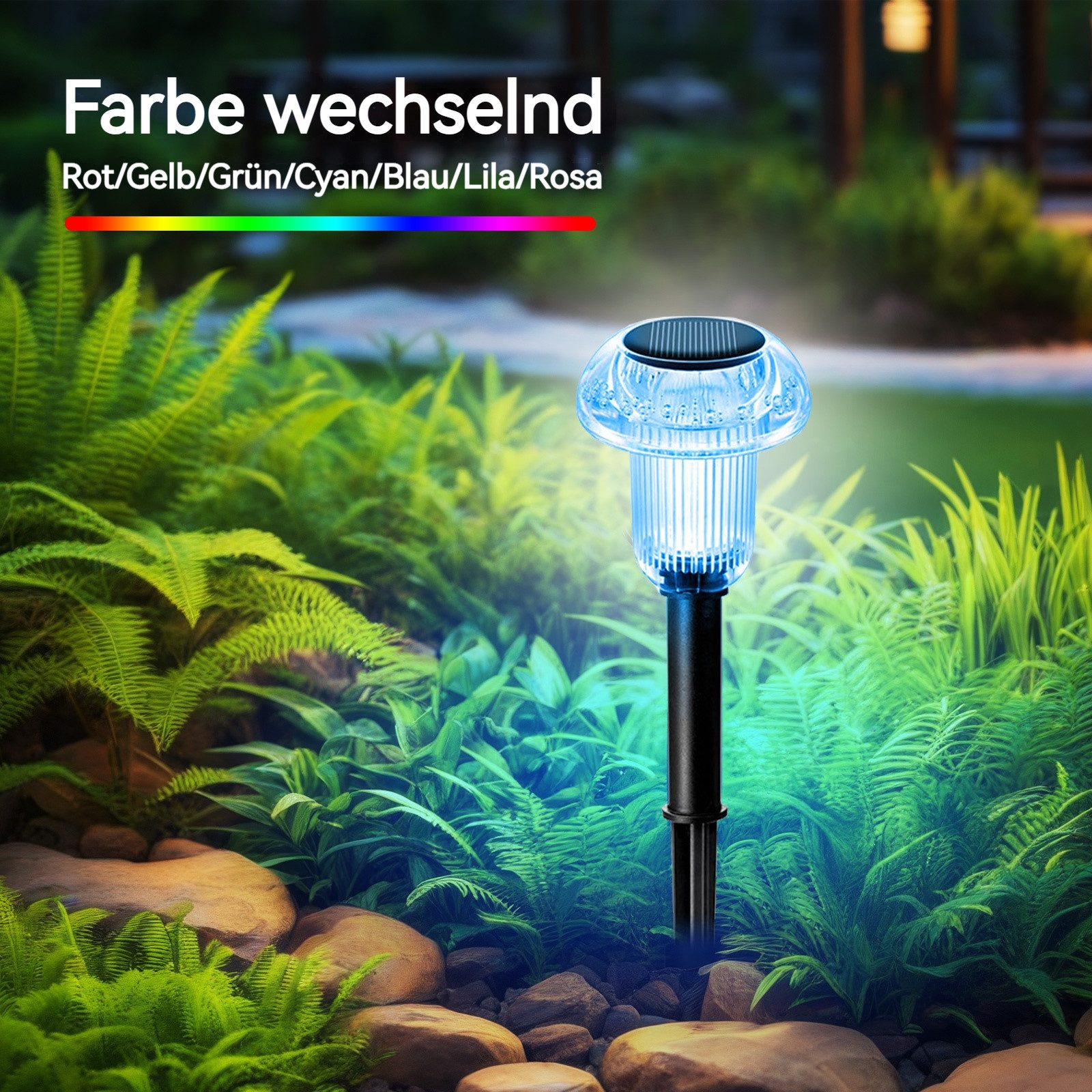 BlingBin LED Solarleuchte 6 Stück Solar-Gartenleuchten, günstig online kaufen