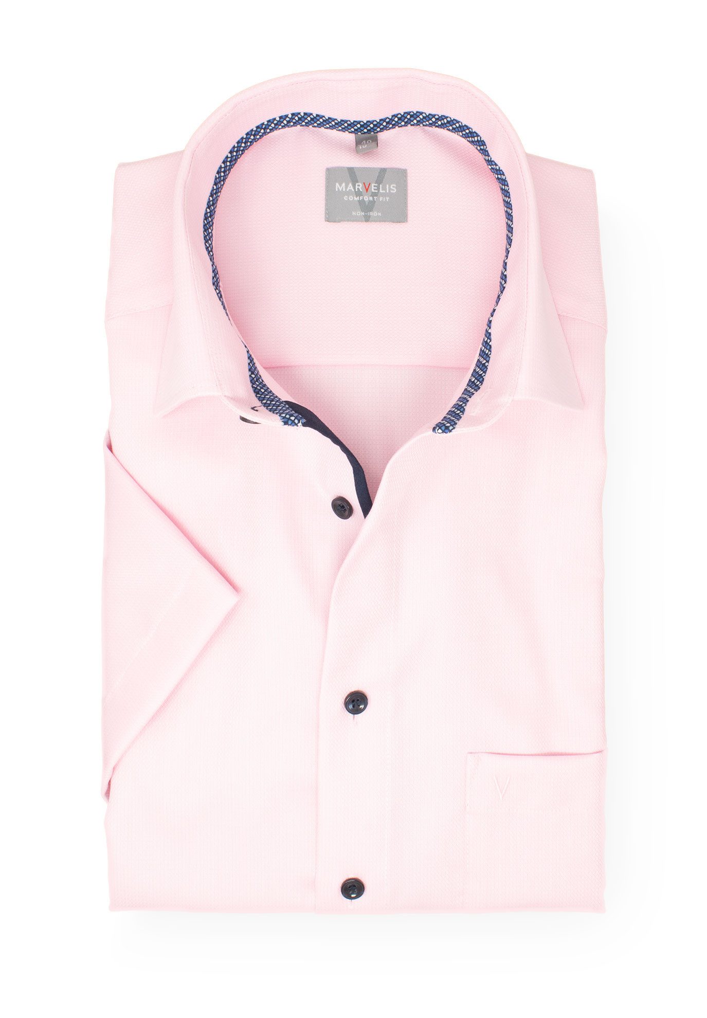 MARVELIS Kurzarmhemd Comfort Fit bequeme Schnittführung