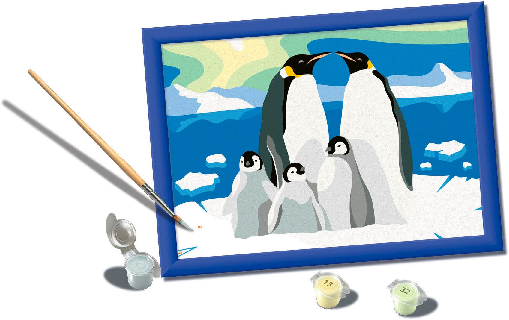 Ravensburger Malen nach Zahlen CreArt, Pinguin-Familie, Made in Europe