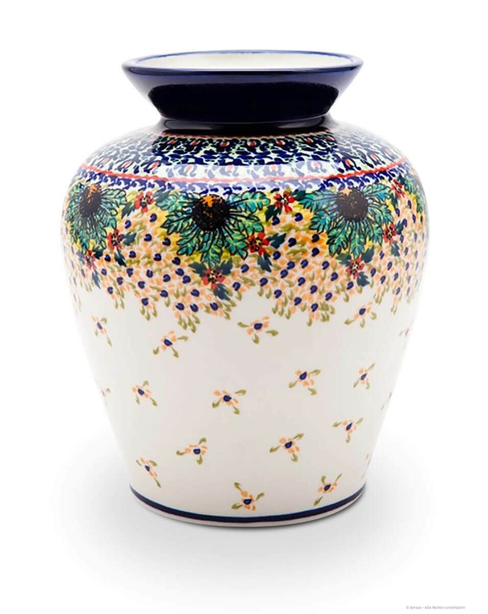 Bunzlauer Keramik Tischvase Bunzlauer Keramik 2,3L Vase "Emma" 19,7cm Baluster Blumenvase ART-297