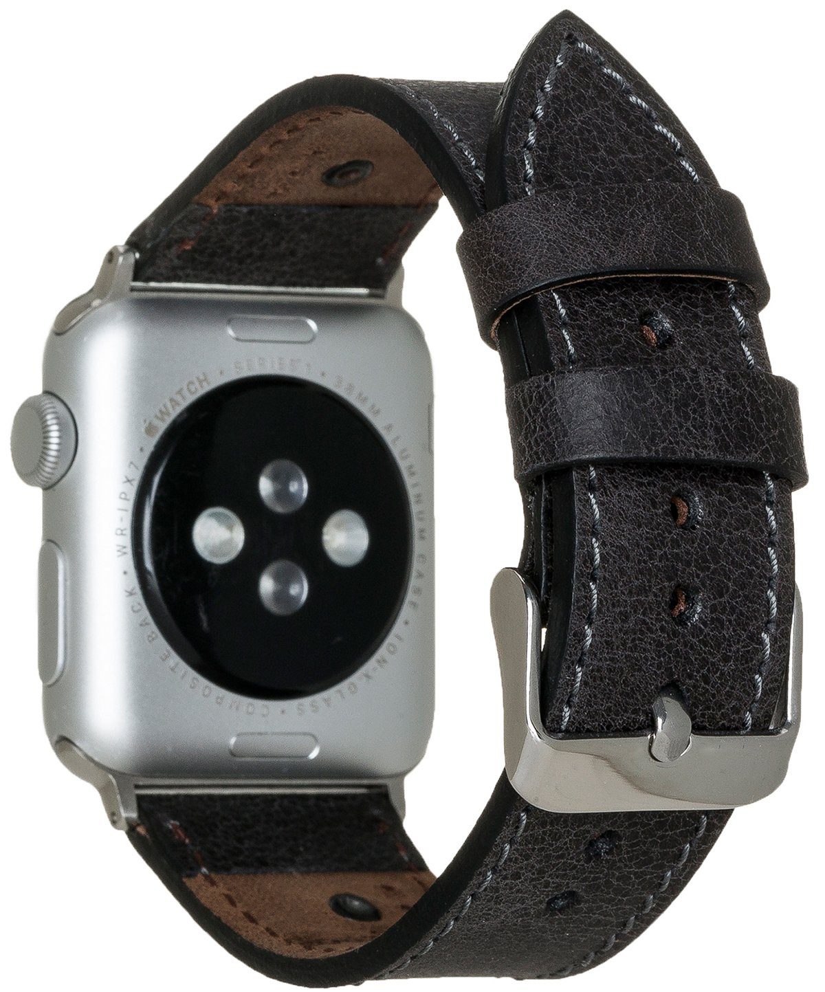 Watch Smartwatch-Armband 1-8 Schwarz Apple Vintage Armband, Watch in Burkley Series mit 42/44/45mm kompatibel für Leder Apple