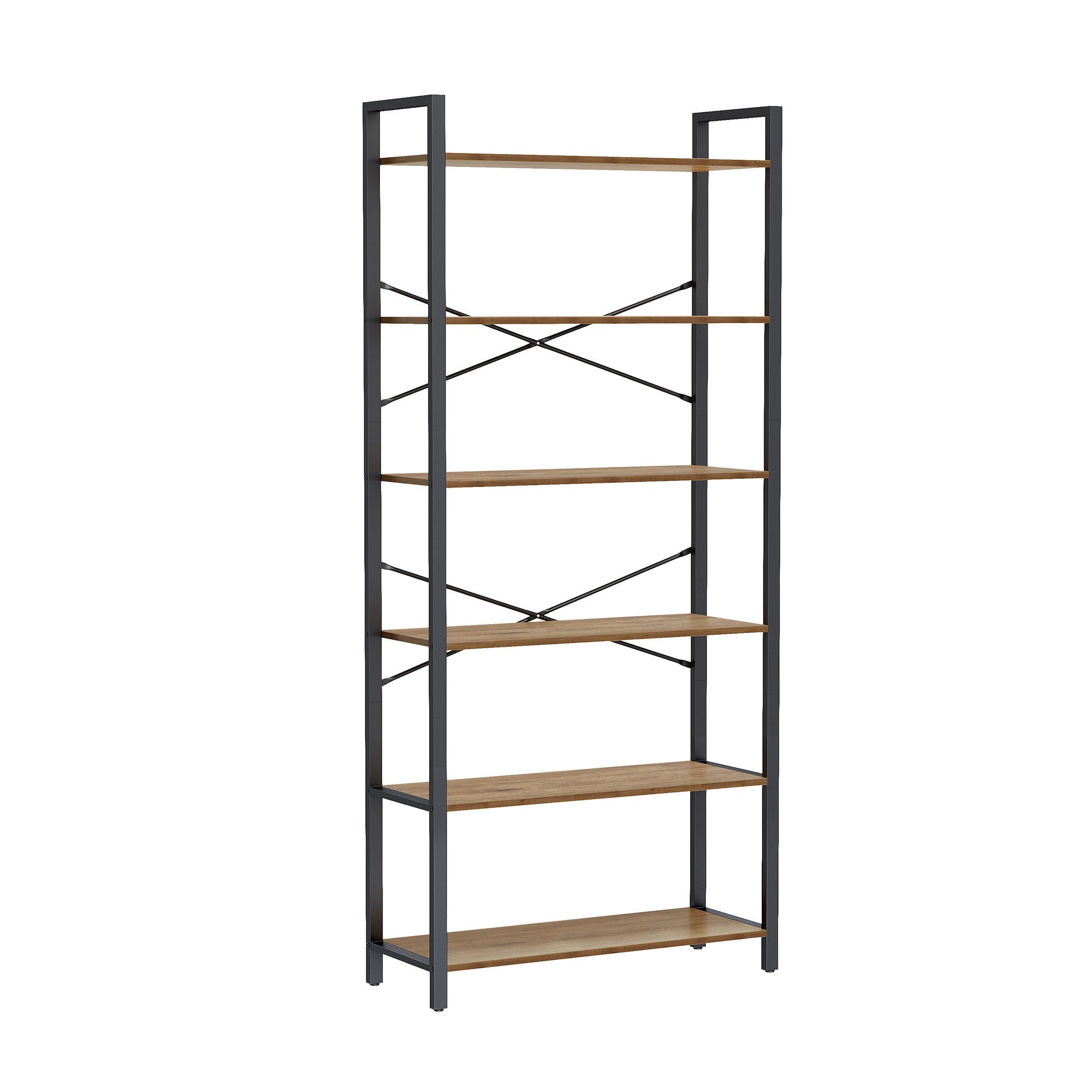 VASAGLE Bücherregal, Standregal, 120/153/186 cm, mit günstig online kaufen